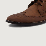 Authentic Full-Grain Leather Grain Texture & Heavy-Duty Seam Stitching Detail