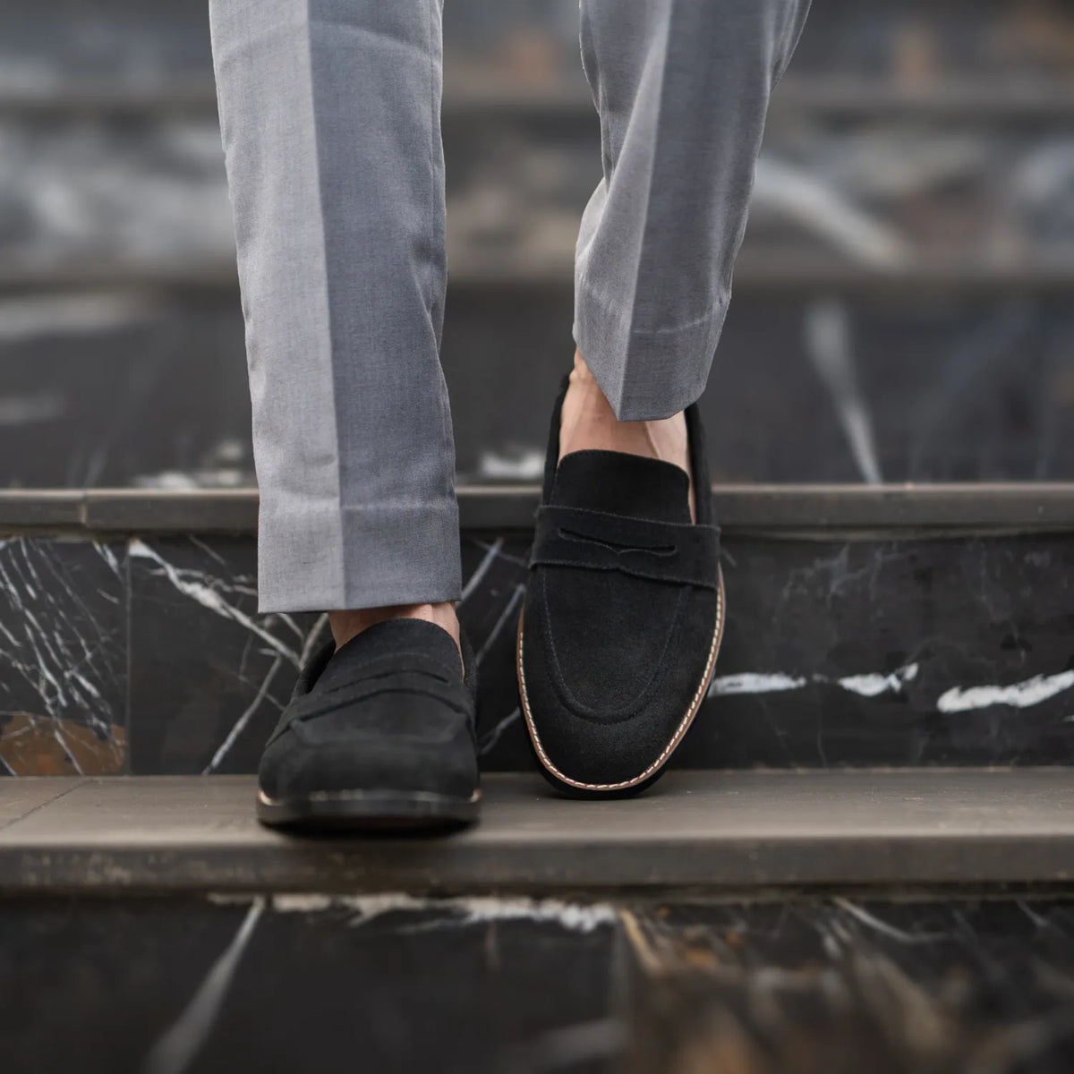 Orlaven Baxton Black Suede Leather Loafers footwear image 9