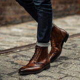 Authentic Full-Grain Leather Grain Depth & Pull-Up Patina Texture Detail