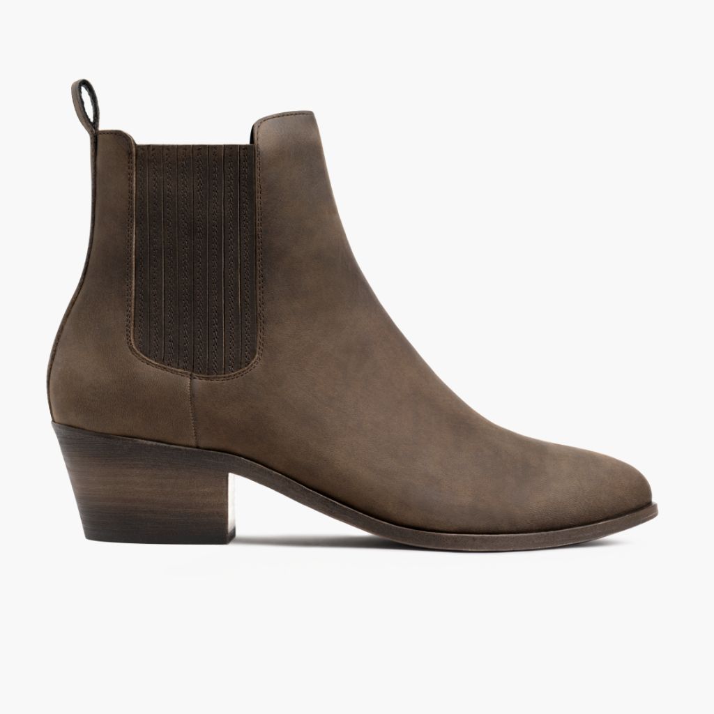 Dreamer Bootie Tobacco Leather Boots in Classic Full-Grain Leather - Lateral Side Profile View | Buy Online