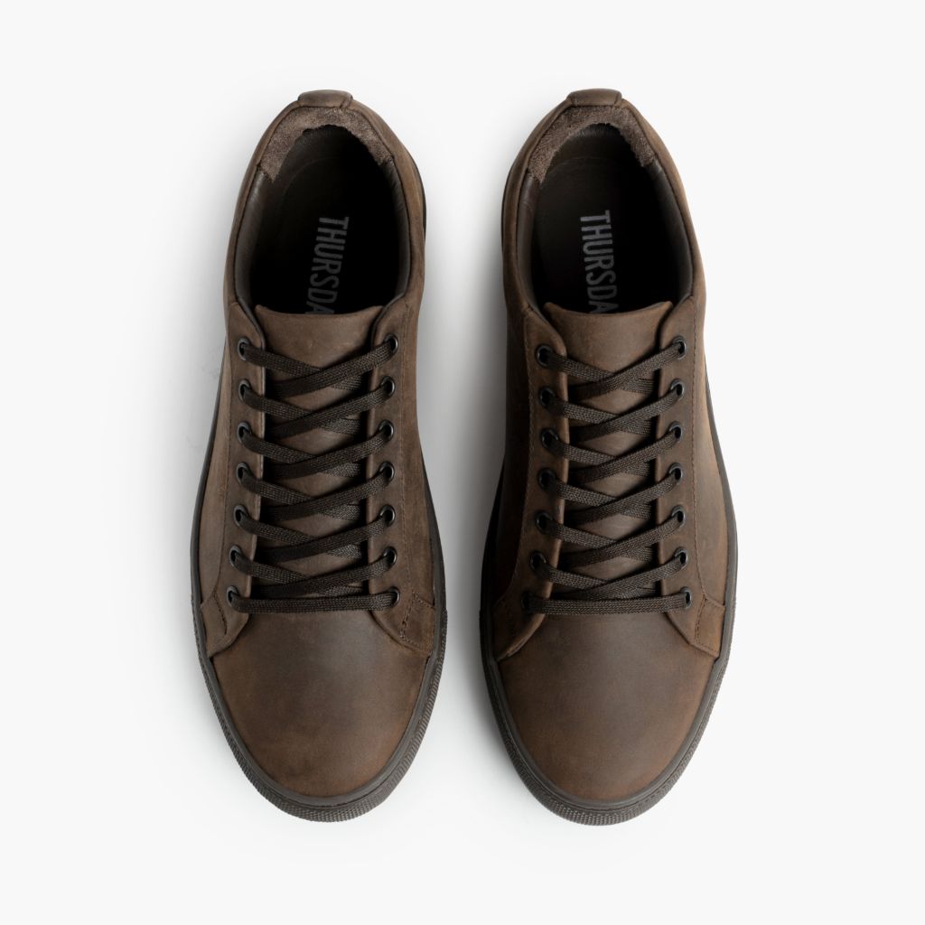 Women's Premier Low Top Tobacco Leather Sneakers - Reinforced Heel Counter & Precision Double-Row Stitching Detail