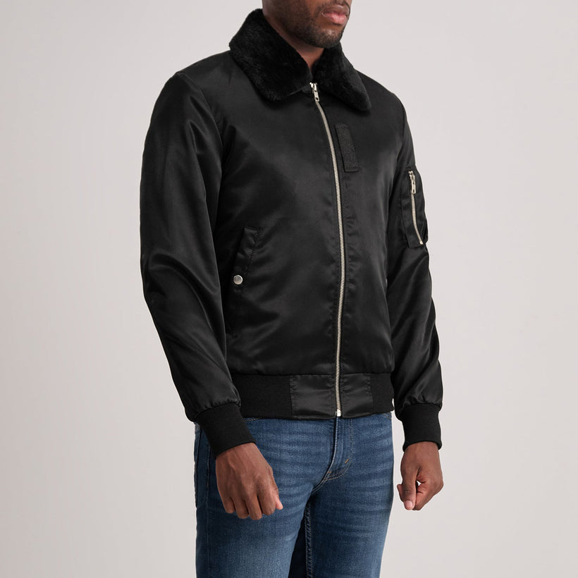 Clyde B-1-5 Black Bomber Jacket