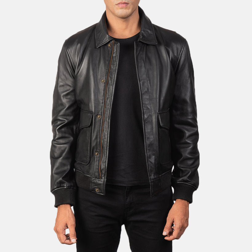Coffmen Leather Bomber Jacket