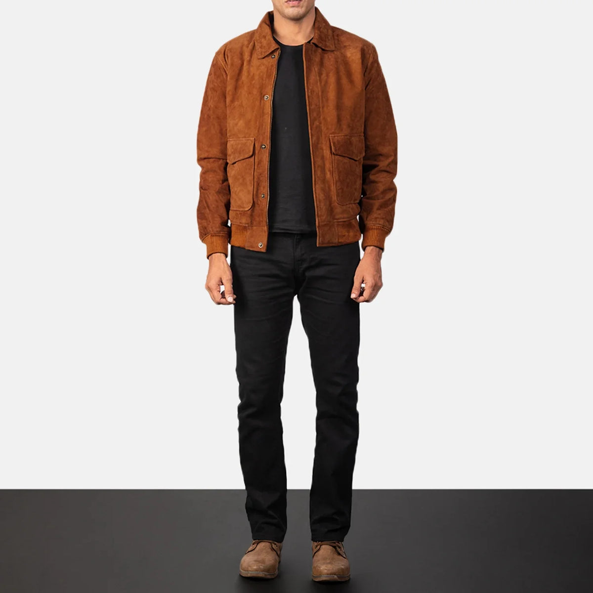 Coffmen Leather Bomber Jacket – alternate product view 3