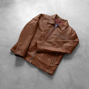 Lavendard Leather Biker Jacket – alternate product view 7