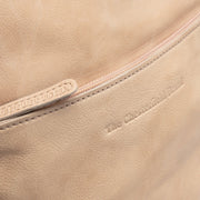 Classic 100% Full-Grain leather Backpack - Rear Perspective Showing Reinforced Leather Straps &amp; Stitching