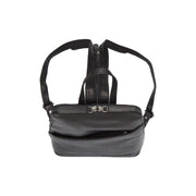 Solid Antique Brass Hardware &amp; Heavy-Duty Dual Zipper Detail on Claire Full-Grain Leather Backpack