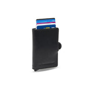 Baldwin Full-Grain Leather Card Holder in Classic 100% Full-Grain Leather - Full Exterior Front Profile View | Buy Online