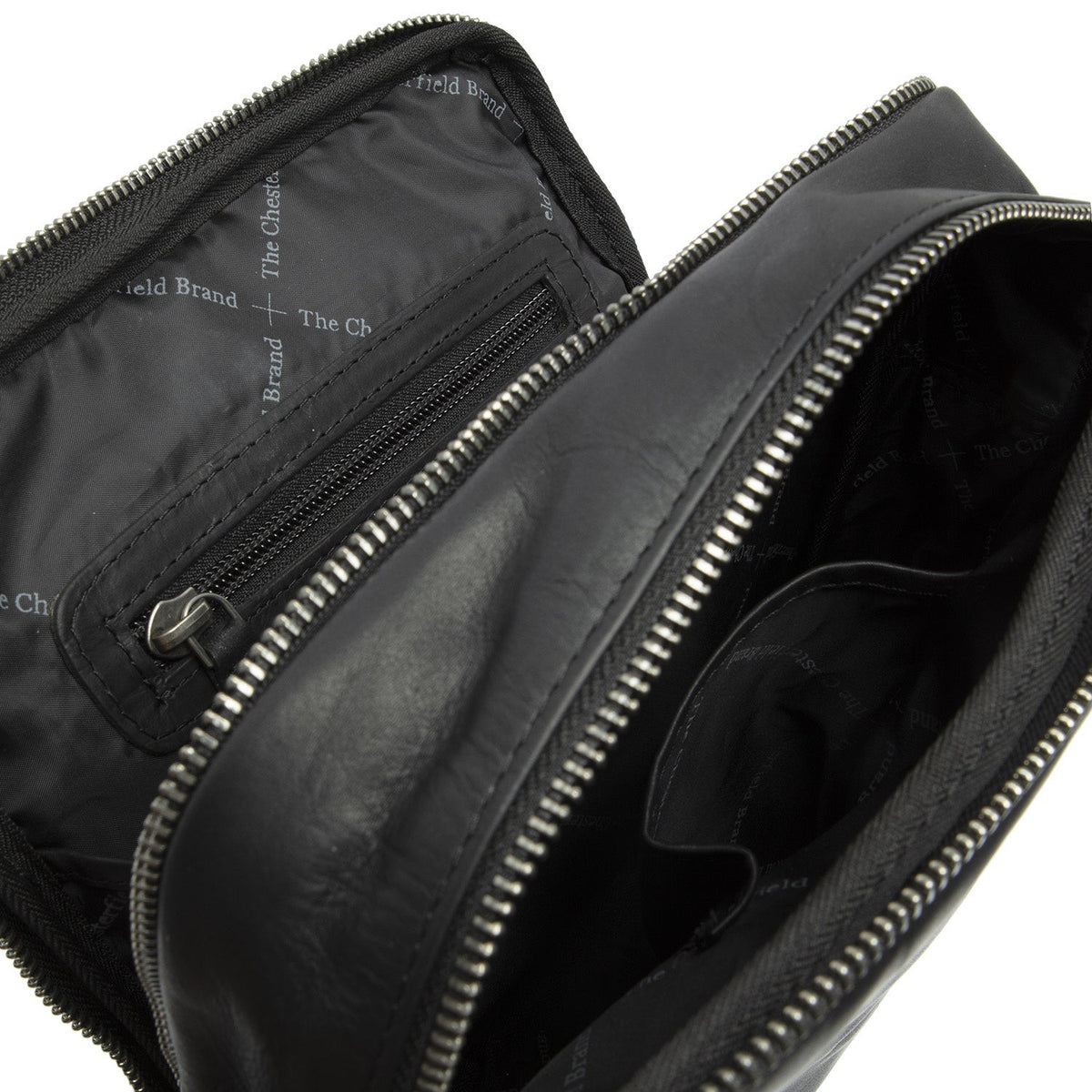 
Alva Full-Grain Leather Crossbody Bag - Structured Side Profile Showing Gusset Depth & Expansion Capacity