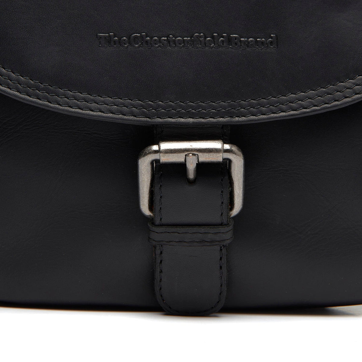 Classic 100% Full-Grain leather Bag - Rear Perspective Showing Reinforced Leather Straps &amp; Stitching