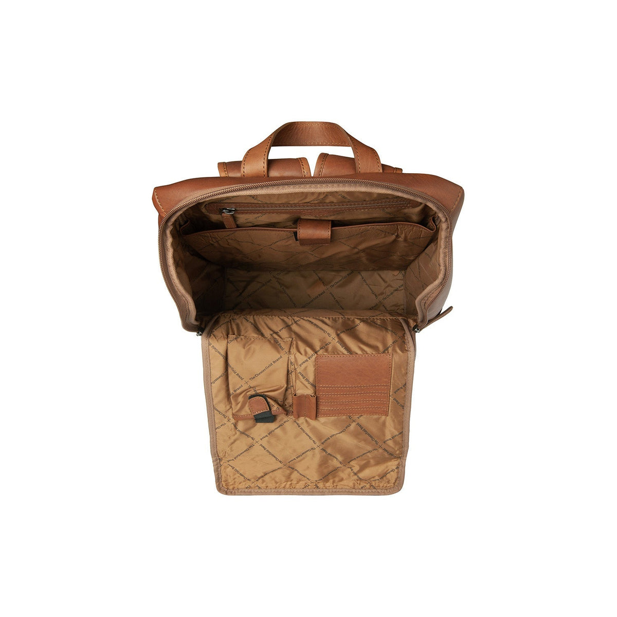 
Cognac Leather Laptop Backpack Rich, detail view 1