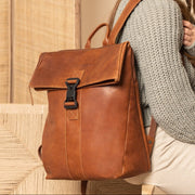 Savona Full-Grain Leather Laptop Backpack – alternate product view 2