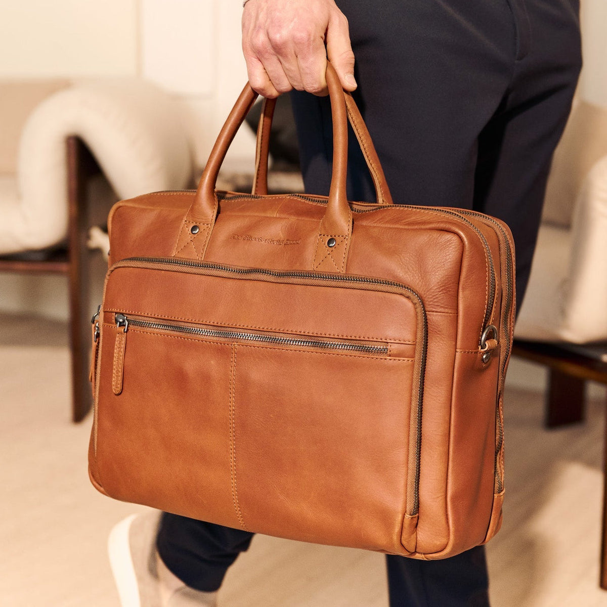 Tacama Full-Grain Leather Laptop Bag – alternate product view 2