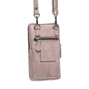 Tailored Rib Cuffs &amp; Hem Craftsmanship Construction Detail on Salta Full-Grain Leather Phone Bag