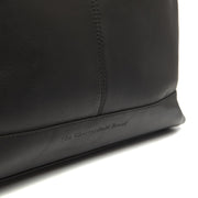Amelia Full-Grain Leather Shoulder Bag - Structured Side Profile Showing Gusset Depth & Expansion Capacity