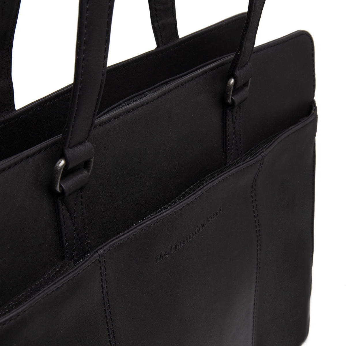 Fidenza Full-Grain Leather Shoulder Bag - Structured Side Profile Showing Gusset Depth &amp; Expansion Capacity