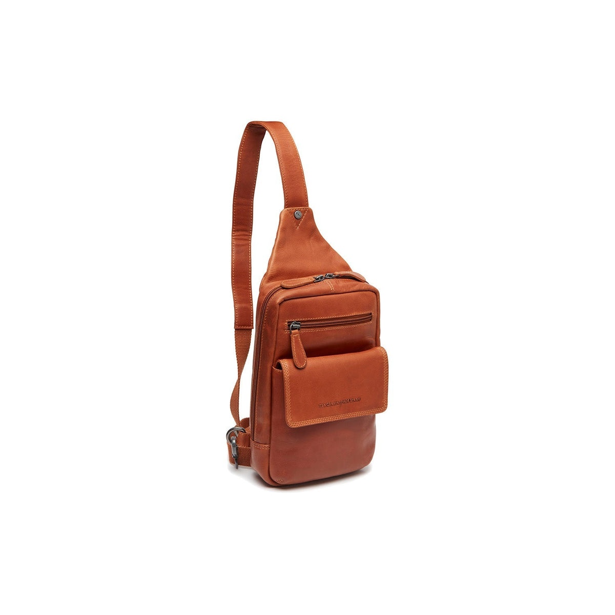 Cognac Leather Sling Bag Turelle, front view
