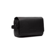Rosario Full-Grain Leather Toiletry Bag in Classic 100% Full-Grain Leather - Front Profile View &amp; Tailored Silhouette | Buy Online