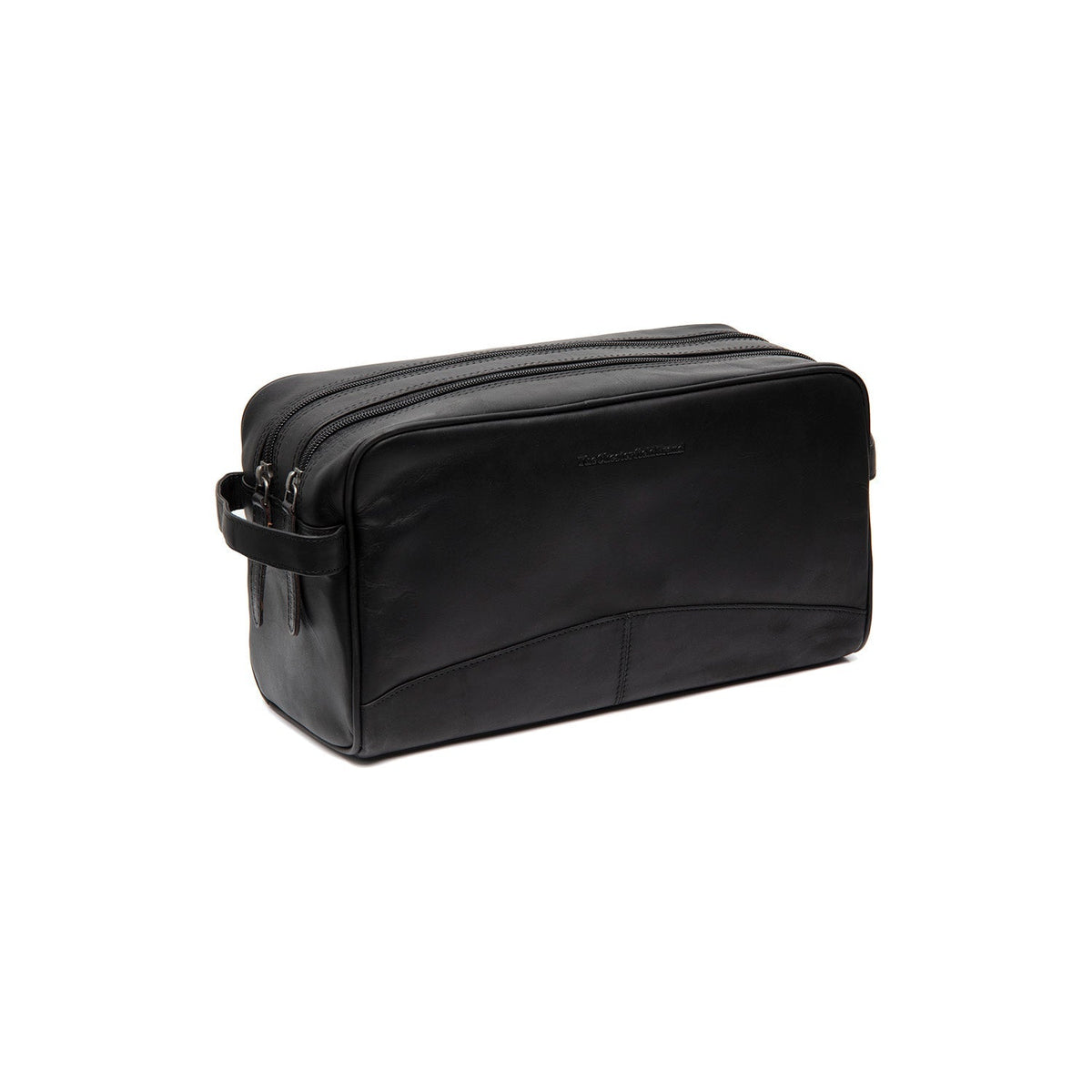 
Stefan Full-Grain Leather Toiletry Bag in Classic 100% Full-Grain Leather - Front Profile View & Tailored Silhouette | Buy Online