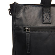 Adana Full-Grain Leather Tote Bag - Structured Side Profile Showing Gusset Depth &amp; Expansion Capacity