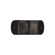 Newton Full-Grain Leather Wallet - Structured Side Profile Showing Gusset Depth &amp; Expansion Capacity